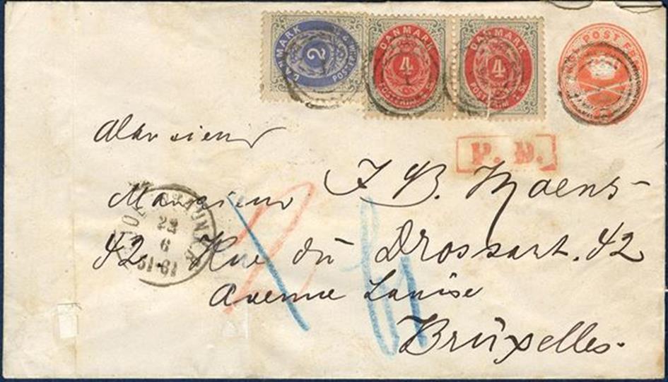 Noe jeg ikke har.. Dette, ikke spesielt vakre, brevet fra 1872 er til kjøps. Skillingmerker på en 4sk-konvolutt. Mottakeren er kjent, altfor kjent.
