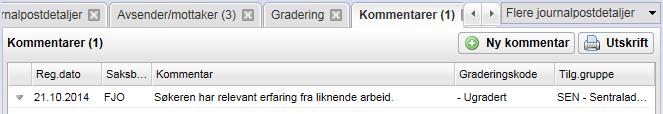 I høyre felt kan du velge hvem som eventuelt skal være medavsender eller kopimottaker. Hak av foran navnet og klikk relevant knapp.