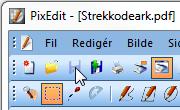 (Legg merke til at det står Arkiver alle på knappen når PixEdit er startet fra PixEdit arkivering.
