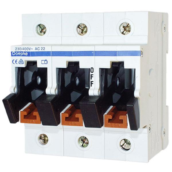 Doepke The experts in residual current protection technology DATA SHEET Tytan II D0-63-3 without fuse Article number 09980103 Internetlink T Function Fuse switch-disconnectors combine fuse protection