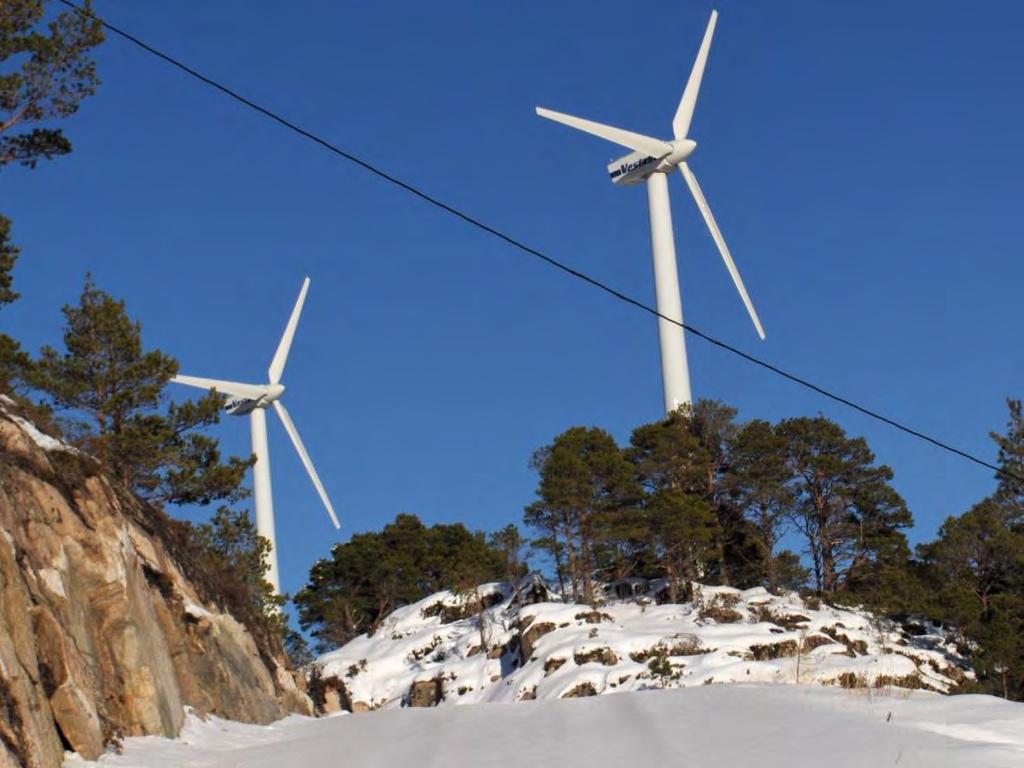 Strøm/kraft-utbygging Geitfjellet vindkraftanlegg Ny 420 kw kraftlinje Snilldal