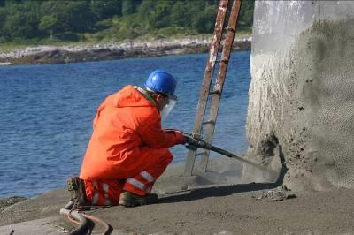 Mekaniske betongreparasjon - sprøytebetong Tørrsprøyting dominerende + Hurtig +