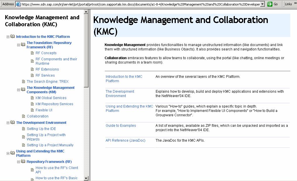 Go to the SDN Knowledge Management Quick Links: Knowledge Management and