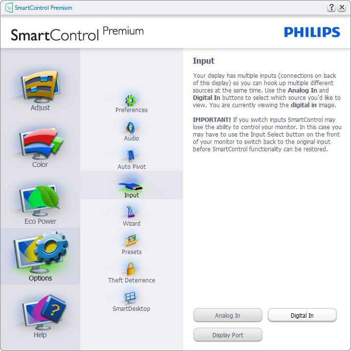3. Bildeoptimering Display (Fininnstill skjermen) i høyreklikkkontekstmenyen på skrivebordet. Er den deaktivert, fjernes SmartControl Premium fra høyreklikk-kontekstmenyen.