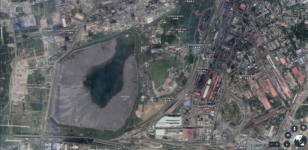 Baotou: Weikuang dammen - 10 Km2 giftig slamsjø
