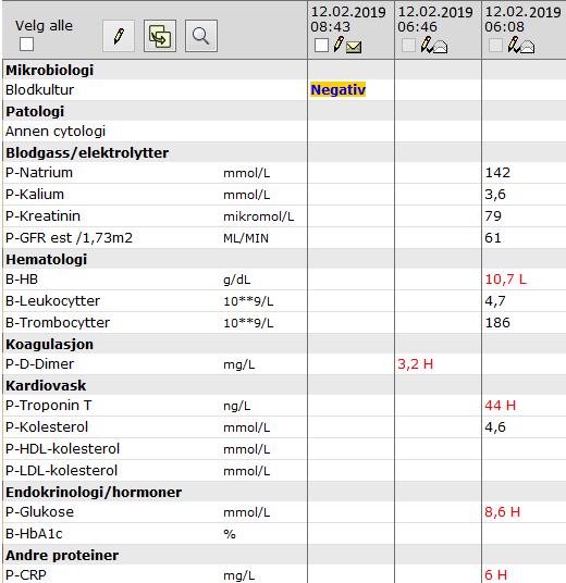 følge pasientens symptomer i form av svimmelhet, diurese og regelmessig kreatinin- målinger i regi av fastlege.