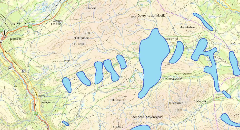 Villreinens arealbruk Som grunnlag for regionalplan Rondane-Sølnkletten ble det utarbeidet en rapport om kunnskapsstatus og leveområde (NINA Rapport 339).