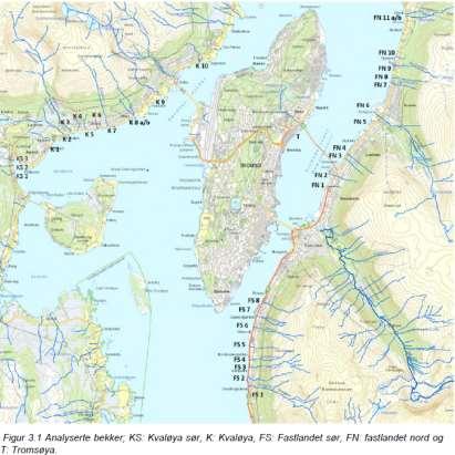 Pkt.4: Bekker i overvannsstrategien Bekkedrag i Tromsø byområde Viktig for å kunne håndtere klimaendringene med