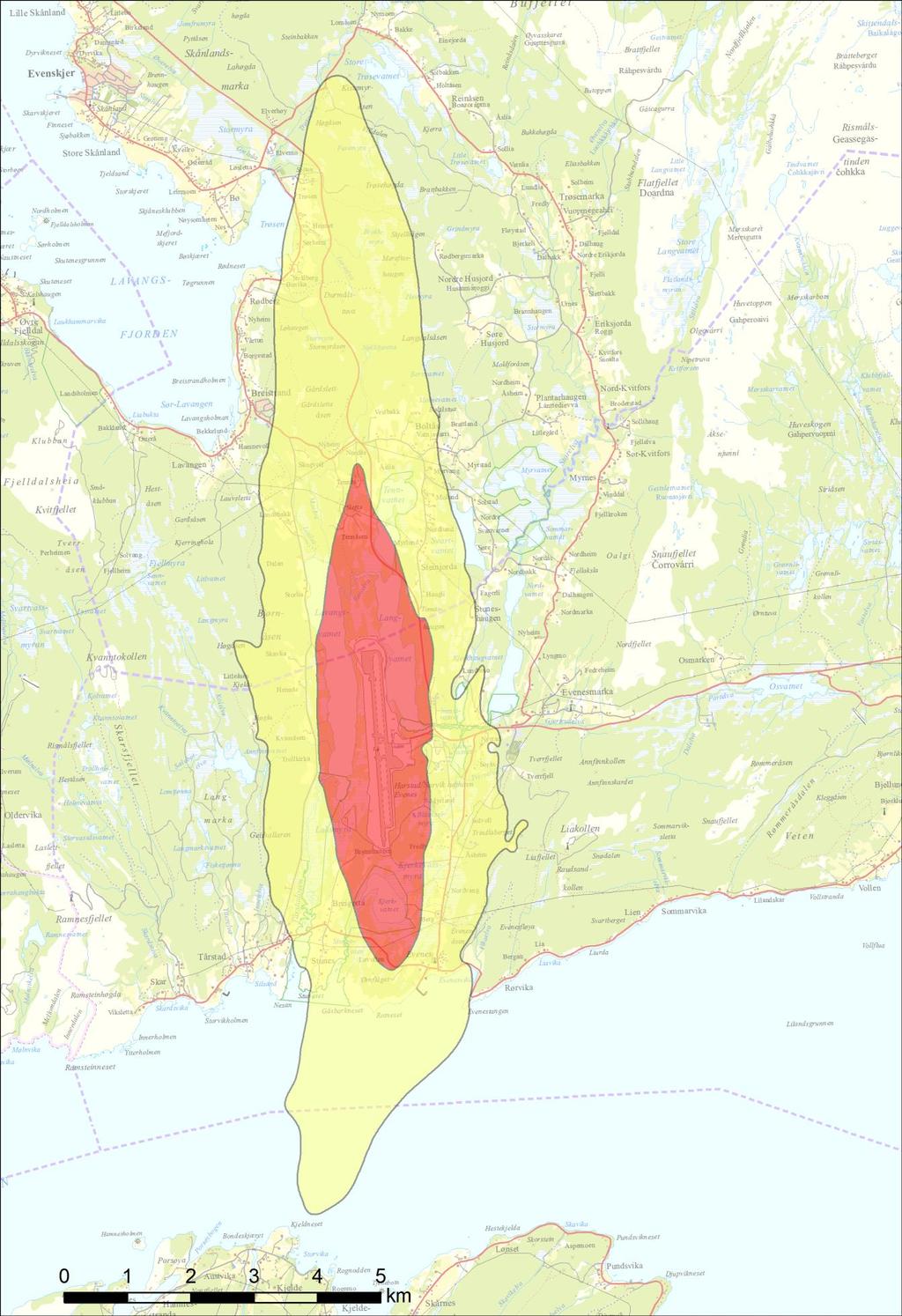 Resultater støysoner etter T-1442 (retningslinje for behandling av