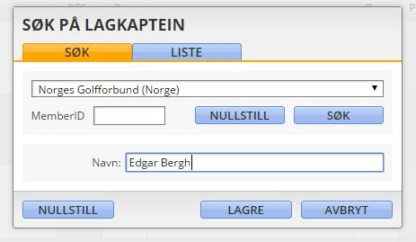 Alt skal nå være lagt inn. Du ser over at det er riktig utfylt og trykker <Lagre>. Kampen er avlyst og vil ikke bli spilt?