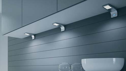 Loox Lighting System V System LED 1083 66 151 54 Easy to retrofit Easy screw fixing Area of application: For wall units and shelves, suitable for retrofitting Material: Plastic Colour: Stainless