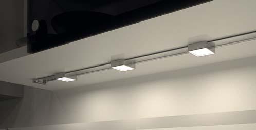 24 V System LED 3006 Surface mounted sliding light system Dimmable Can be shortened at one end Can be extended to max.