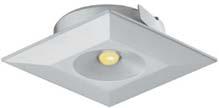 350 ma System LED 4003 Recess mounted downlight, square Dimmable 3-piece set Drill hole Ø: 28 mm Ø Area of