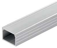 Aluminium Profiles Profile for surface mounting Area of application: For surface mounting Material: Aluminium Finish: Sliver coloured anodized Dim.