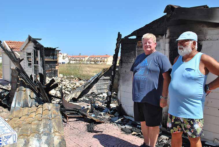 ) og Modulv Vatslage fikk sjokk da de kom å fikk se ruinene av klubblokalene sist fredag.