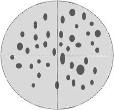 fixation of particles on a sector of the filter