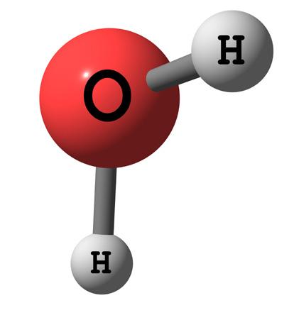 Over halvparten av kroppen vår er vann (H 2 O). Vannmolekylet består av to hydrogenatomer (H) og ett oksygenatom (O), så kroppen inneholder derfor mye av disse to grunnstoffene.