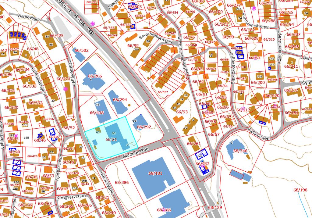 2 1 Eksisterende situasjon 1.1 Bakgrunn Det skal utarbeides en reguleringsplan i forbindelse med bygging av nye studentboliger i. Eiendommen har gnr/bnr 66/21.