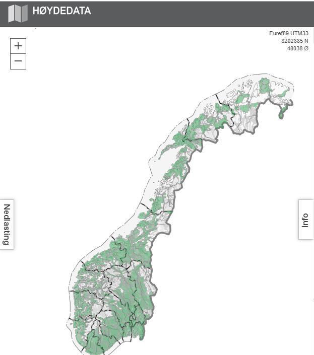 høydemodellen ikke er