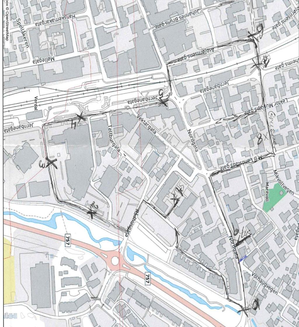 Verdal kommune - Rådmannen Side 3 av 6 Kart for rute rullestoldag: Oppmøte i foajeen kl. 13.00. Rådet presenterte seg og kommunalsjef Trond Selseth presenterte administrasjonen.