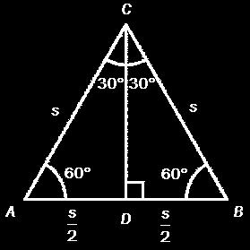 Oppgave 1 (6 poeng) I en likesidet trekant er alle sidene like lange og alle vinklene 60. Høyden på en av sidene halverer denne siden.