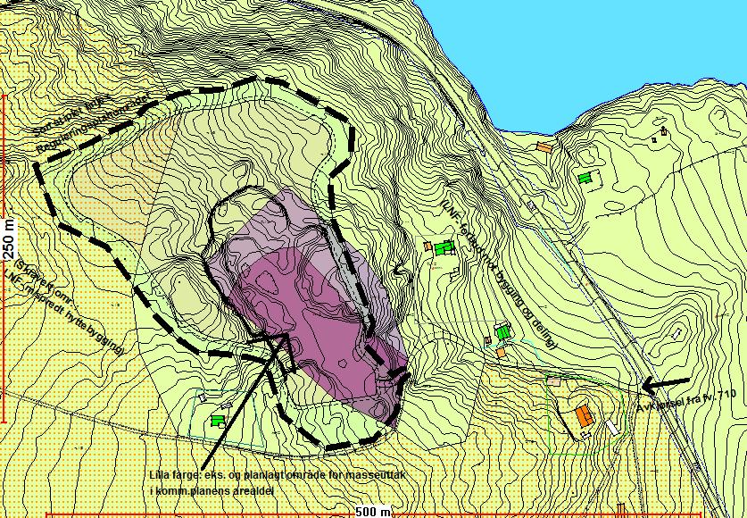 Sak 11/19 Plansituasjon Eksisterende steinbrudd er i kommuneplanens arealdel vist som område for råstoffutvinning, og bruddet har nådd yttergrensen av arealet som er avsatt til formålet.