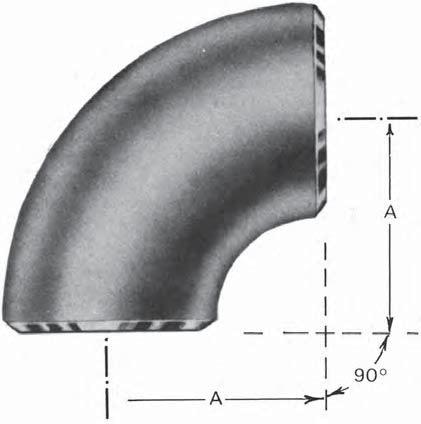 Long radius elbows 90 long radius elbow 45 long radius elbow B 