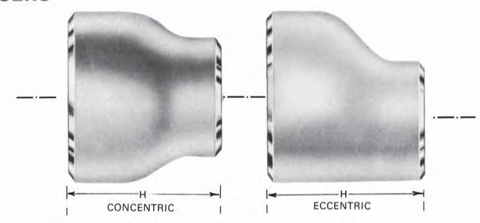 Reducers Concentric and eccentric reducers RED