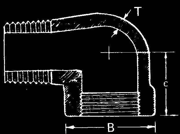 THREADED FORGED STEEL FITTINGS STREET ELBOWS - MALE/ FEMALE - THREADED - B16.