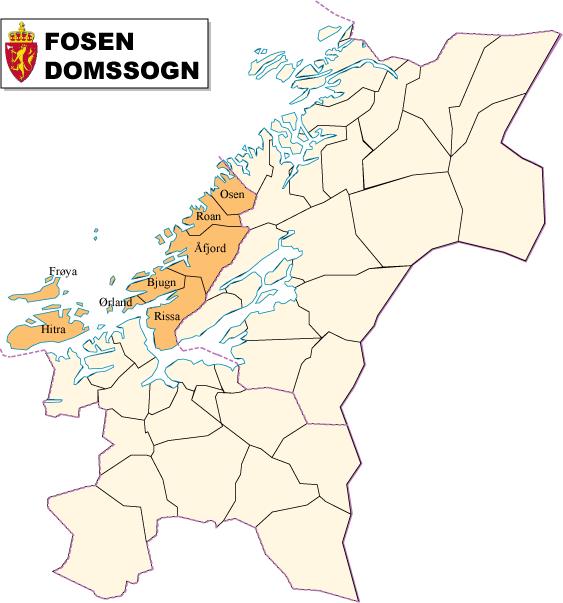 1.0 Generelt om Fosen tingrett Fosen tingrett er lokalisert på Brekstad i Ørland kommune. Sorenskriveriene/tingrettene ble opprettet ved en kongelig forordning i 1591.