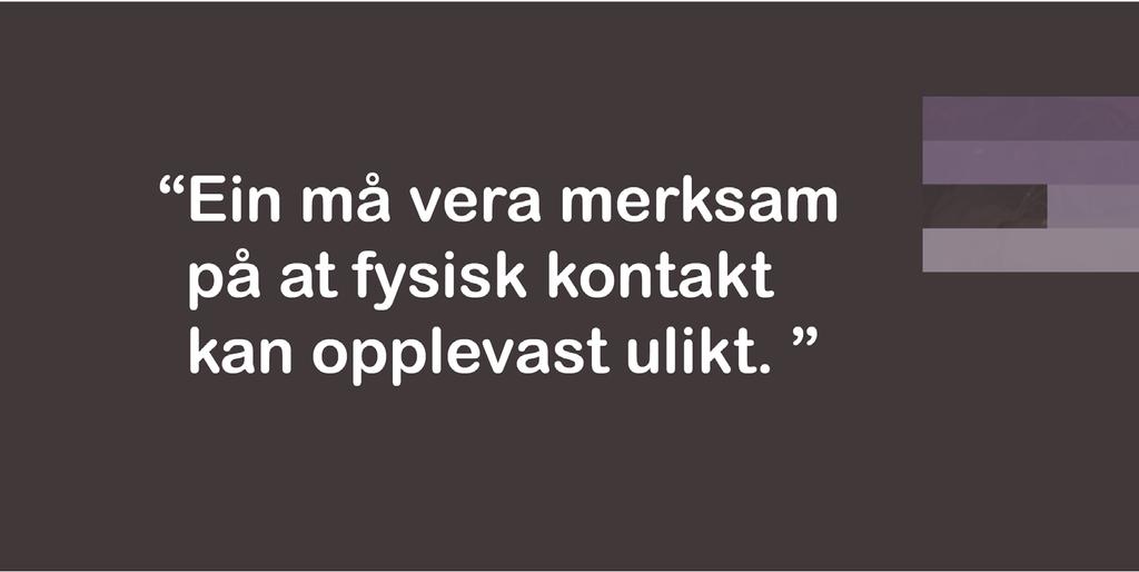 1.0 Kva er ei seksuell krenking? 1.1 Definisjon Seksuelle krenkingar kan definerast som misbruk av rolle og makt der eit menneske i ein sårbar situasjon blir utnytta i staden for å bli beskytta.