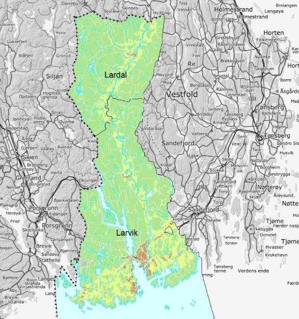 Larvik kommune Størst på areal i Vestfold 47 107