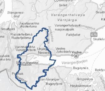 2.1. Vannområdet vårt Følgende kommuner ligger innenfor vannområde Indre Varangerfjord: Nesseby I tillegg har deler av Tana kommune mindre areal innenfor vannområdet.