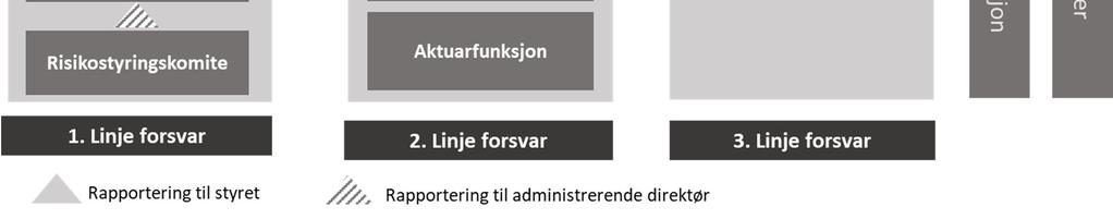 KLP Skadeforsikring AS har utkontraktert sin risikostyrings- og aktuarfunksjon til KLP ved seksjonen Risikoanalyse og Kontroll.