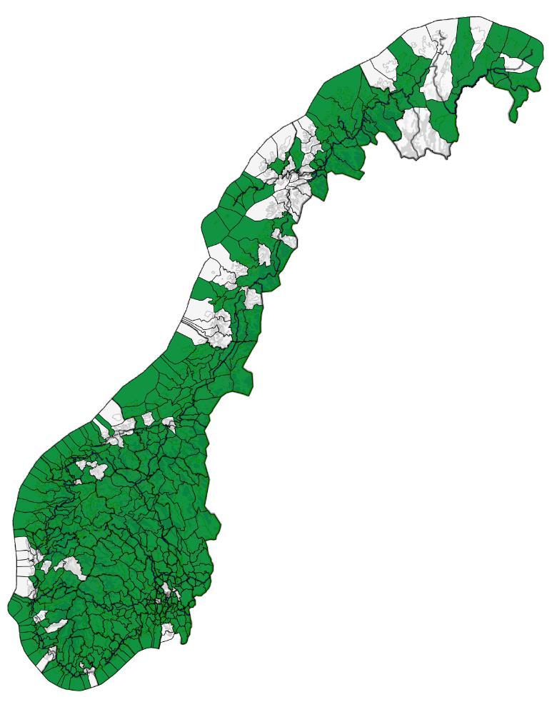 Status innføring 344 kommuner oppdaterer p.t. sine data direkte i Sentral FKB!