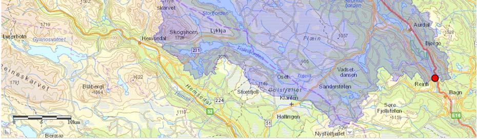 volum (km 2 ) (Mm 3 ) (m 3 /s) (l/skm 2 ) (Mm 3 ) Aurdalsfjord total 2867 1828,1 58,0 20,2 802,6