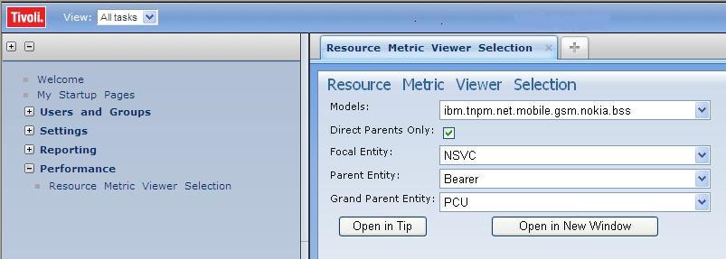 Constructing a report by selecting a subset of resources and metrics By using the Resource Metric Viewer, you can create dynamic reports by filtering the resource and metric set available for a