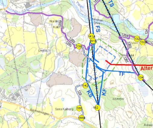 Side 112 Statnett søker om to alternative adkomstveier til stasjonen, én sørfra og én nordfra.