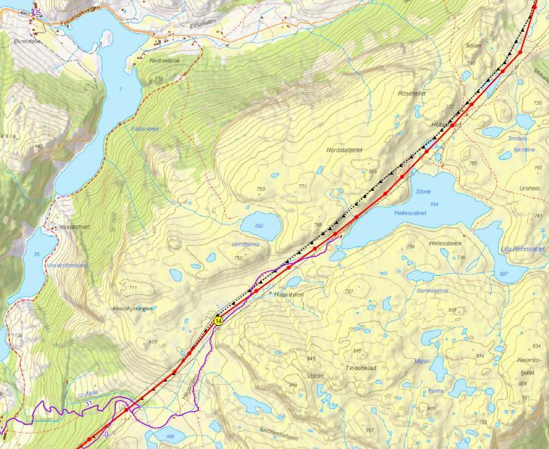 Elnett fram til ledningstraseen til 132 kv-ledningen Lyse Tronsholen 3, og derfra bygge ny anleggsvei opp til Kringlevatnet. I enden av denne veien søker Statnett om å etablere et anleggsområde.