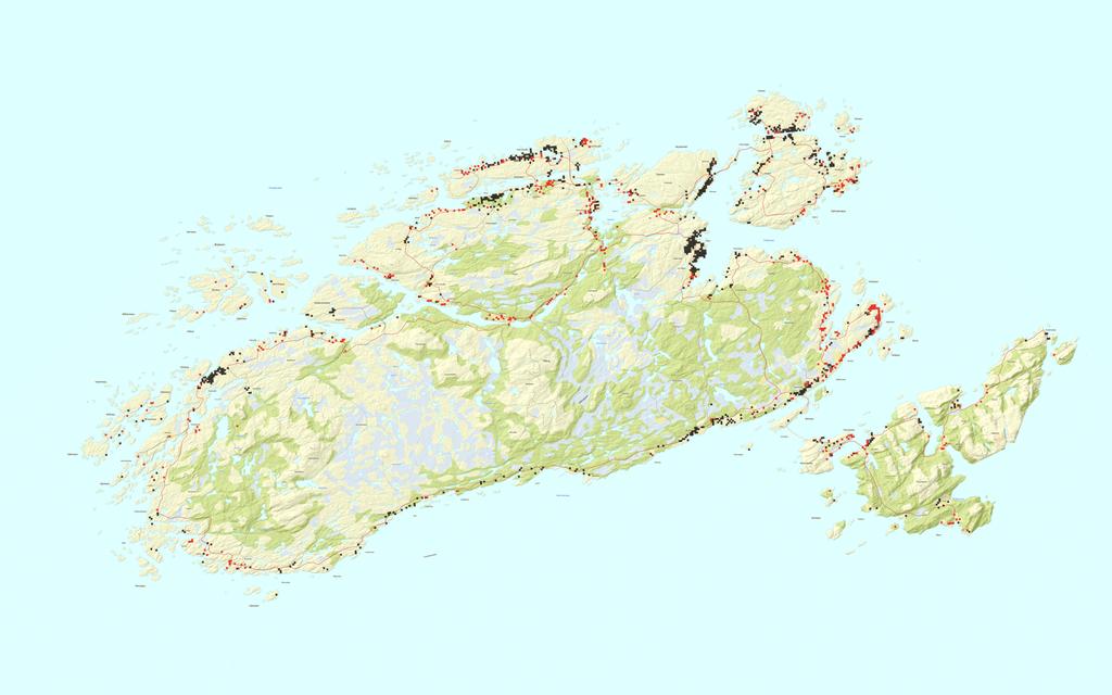 2.6 Resultater fra kartlegging NKOM Hvert år utarbeider Nasjonal kommunikasjonsmyndighet dekningskart for alle kommuner i Norge fordelt på 3 kategorier: 10 Mbit/s, 30 Mbit/s og 100 Mbit/s.