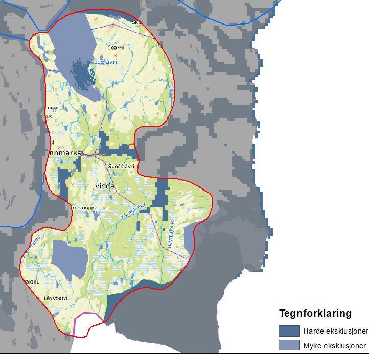 Hele området ligger i landskapsregionen Finnmarksvidda og veksler vegetasjonsmessig mellom alpin og nordboreal sone. Klimaet er typisk kontinentalt.