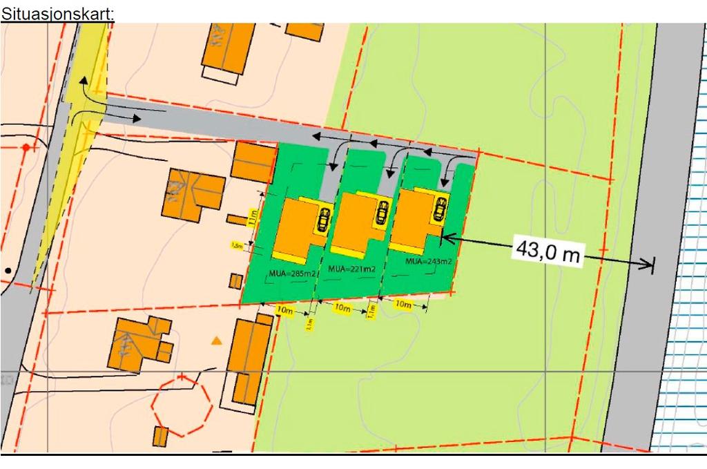 Det er i etterkant av planendringen gitt rammetillatelse på 147/63 i sak 830/18, hvor det er forutsatt