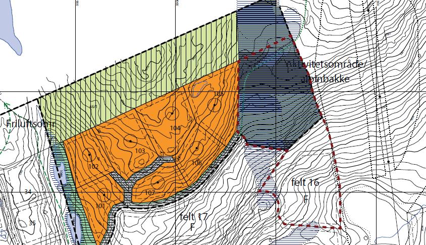 Deler av planområdet er også berørt av gjeldende bebyggelsesplan for Geilo fjellandsby, Felt 8 Felt 14 Felt 18, PlanID 0620004103 (14.10.2004).