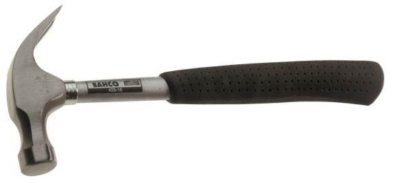 BAHCO snekkerhammer - Stålskaft BAHCO snekkerhammer - Treskaft Snekkerhammer med forkrommet stålskaft med støtabsorberende komforthåndtak. Rund, herdet slagbane. Herdet klo med spesialslipte kanter.