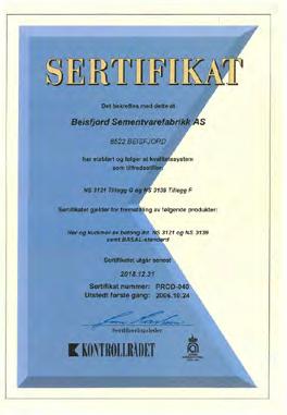 48 Beisfjord Sementvarefabrikk AS ble etablert i 1954 og er idag markedsleder innen sitt felt i Nord-Norge. Finn oss på Facebook!