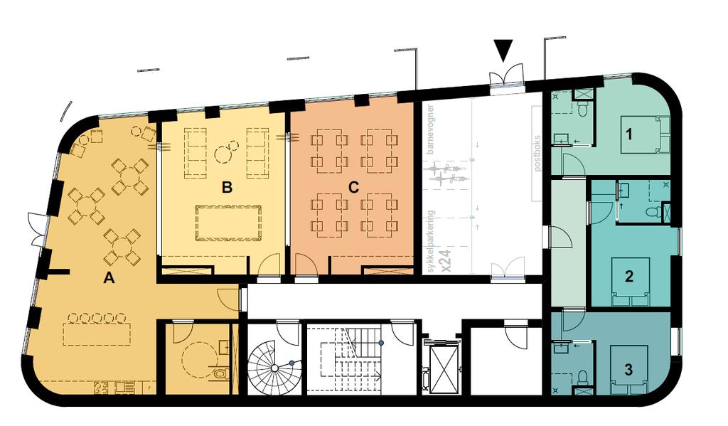 f) Delingsrom / fellesrom Hjemmekontor Møteplass Lekerom /