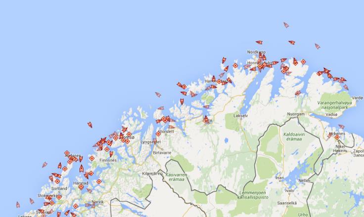 Effektbehov (kw) Kystfiske - typisk driftsprofil Til fiskefeltet dieselmotor Til havn