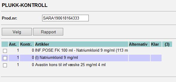 . Hvis ikke strekkoden lar seg skanne, skriv inn produksjonsnummeret manuelt etterfulgt av Tab. Ev.