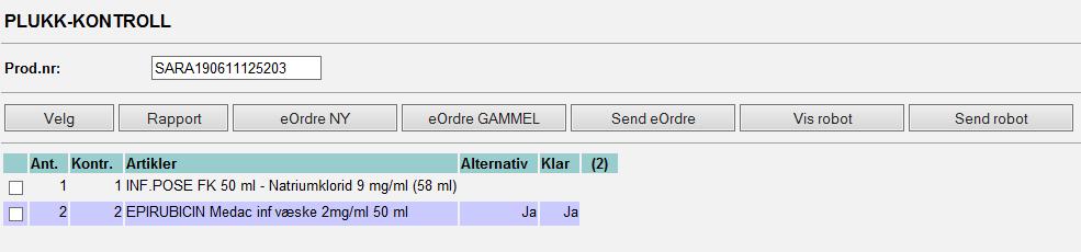 MERK! Det er mulig å skanne flere eller færre pakninger enn det som er spesifisert fra start. CMS teller ikke mengden virkestoff!