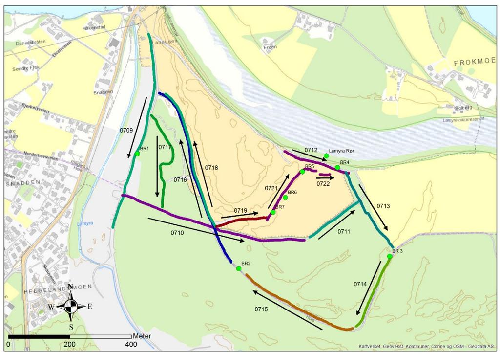 LAMYRA-HYDROGEOLOGISK KONSEKVENSVURDERING AV MASSETAK 13 4 Utførte undersøkelser Grunnforholdene er undersøkt for å få et bedre grunnlag for å vurdere konsekvensene av ønsket tiltak og for å få